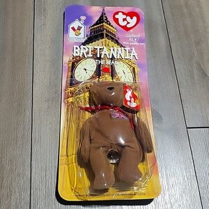 Britannia the Bear rare McDonald's Beanie Baby 1997 WITH ERRORS 1993.